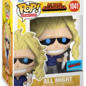 All Might avec son parapluie et son sac