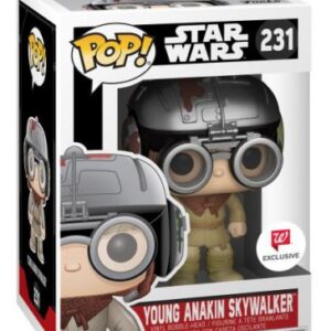 Anakin Skywalker coiffé de son casque de Podracer