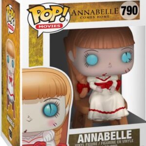 Annabelle, la poupée installée sur sa chaise