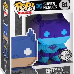 Batman Violet dans un style pixel 8-bit