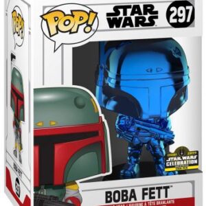 Boba Fett en finition chromée bleue