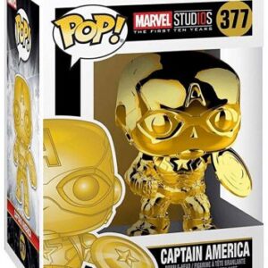 Captain America en finition Chrome Or