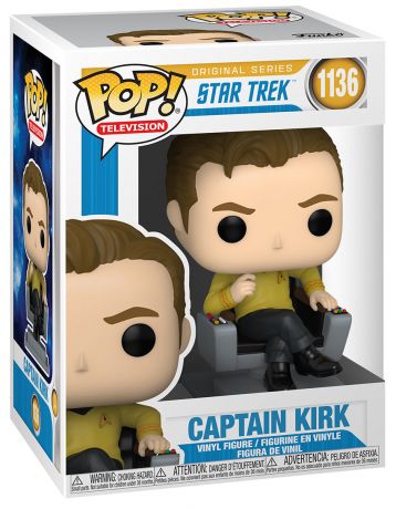 Captain Kirk installé dans son fauteuil de commandement