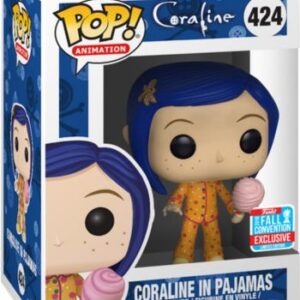 Coraline Jones en pyjama avec barbe à papa