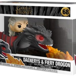Daenerys sur Drogon, le dragon cracheur de feu