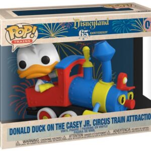 Donald Duck à bord du train du cirque Casey Jr.