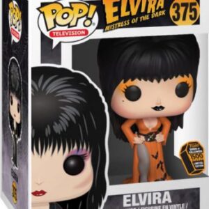Elvira en robe orange – figurine POP