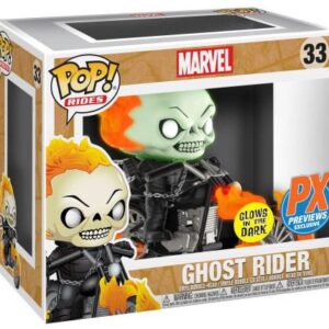 Ghost Rider à moto — édition brillante dans le noir
