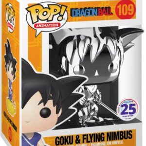 Goku & Nuage Volant en finition chrome argent