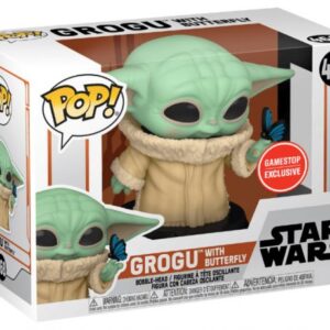 Grogu avec son papillon – POP Star Wars : Le Mandalorien