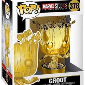 Groot en finition Chrome Or – POP Marvel