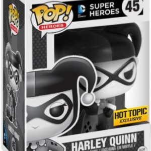 Harley Quinn au maillet, en noir et blanc