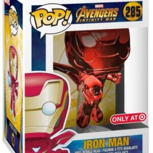Iron Man en finition chromée rouge