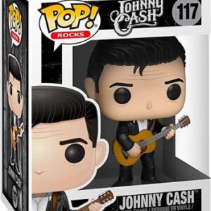 Johnny Cash jouant de la guitare