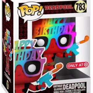 Deadpool avec ses lunettes d’anniversaire