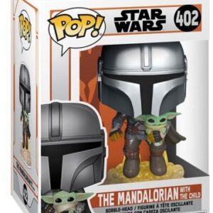 The Mandalorian en vol avec l’Enfant et son jet pack