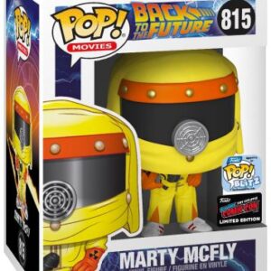 Marty McFly avec sa tenue de décontamination