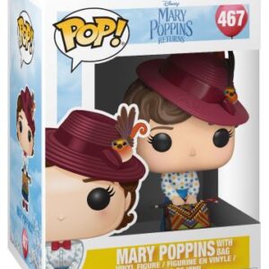 Mary Poppins accompagnée de son sac