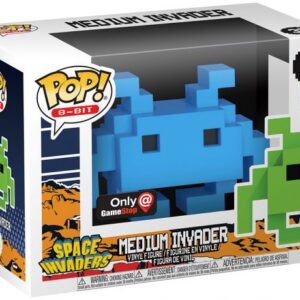 Medium Invader Bleu en version 8-Bit
