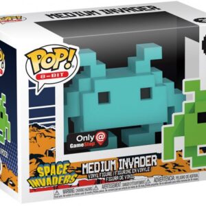 Medium Invader Turquoise en version 8-bit