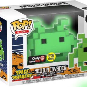 Medium Invader Vert – brillant dans le noir et 8-bit