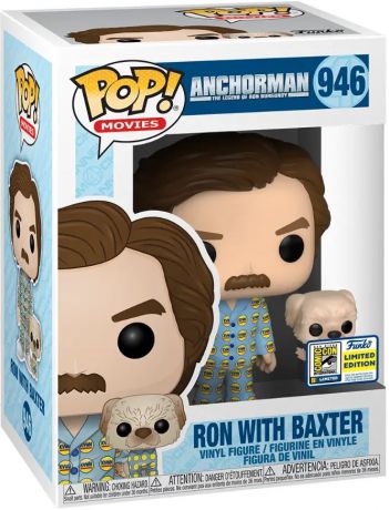 Ron Burgundy avec Baxter – figurine POP