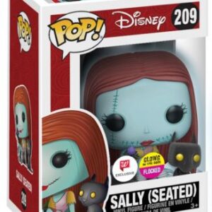 Sally assise - Brillant dans le noir & Floqué