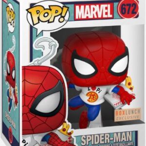 Spider-Man avec sa pizza : la POP de Peter Parker