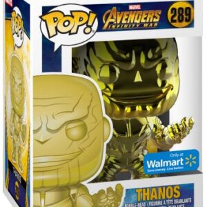 Thanos en finition chrome jaune – figurine POP