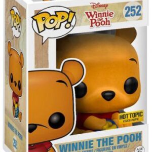 Winnie l’Ourson assis avec finition floquée