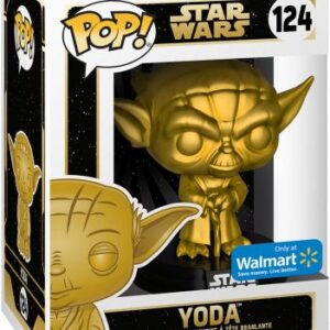 Yoda en finition métallique dorée