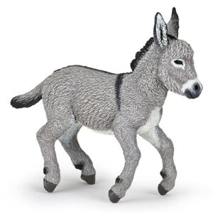 Figurine Anon de Provence grise et noire représentant un jeune âne
