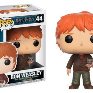 Funko Pop Ron Weasley associé à Scabbers, figurine de l’univers Harry Potter