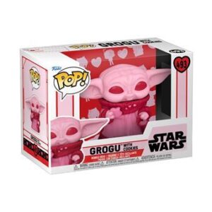 Funko Pop Grogu with cookies, figurine Star Wars en édition Saint-Valentin