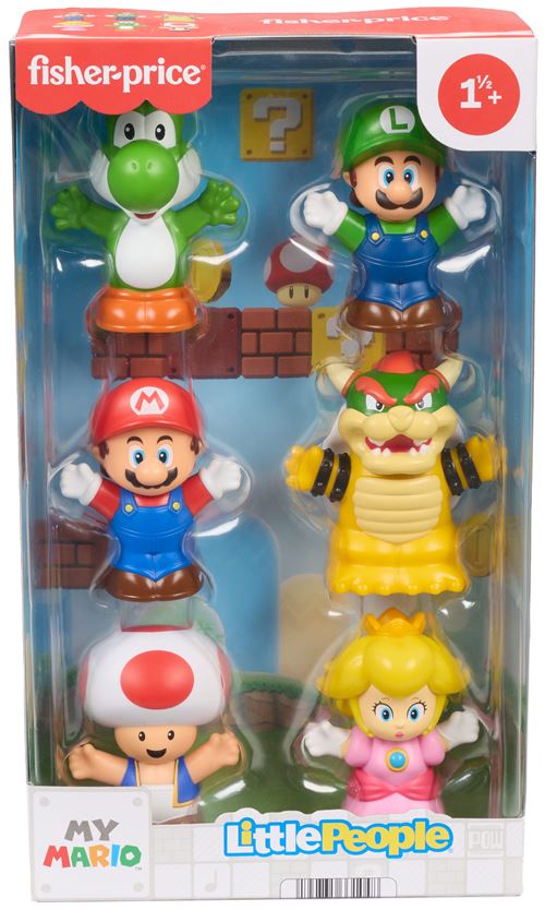 Coffret de 6 figurines Fisher Price Super Mario Modèle aléatoire