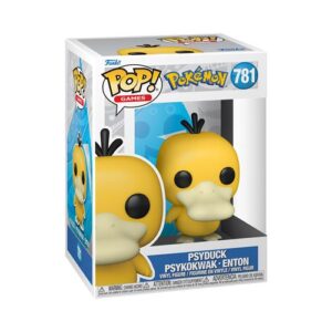 Figurine Funko Pop Psyduck, référence Pokémon Games portant la mention EMEA