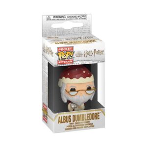 Porte-clés Funko Pop Dumbledore Holiday, déclinaison Harry Potter destinée aux collectionneurs.