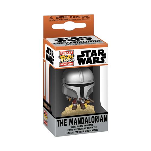 Figurine Funko Pop Keychain porte-clé Mandalorian Mando avec Blaster