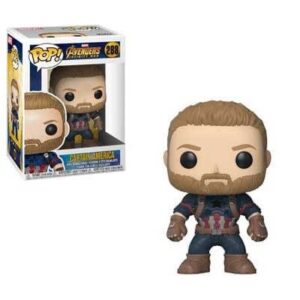 Funko Pop Captain America, figurine Marvel associée à Avengers Infinity War