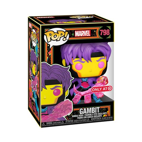 Figurine Funko Pop Marvel Black Light Gambit