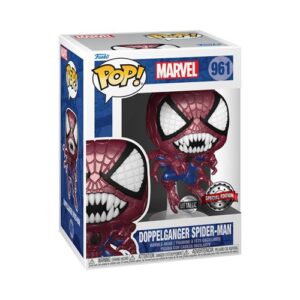 Funko Pop Doppelganger Spider-Man, figurine Marvel présentée pour une collection de fans.