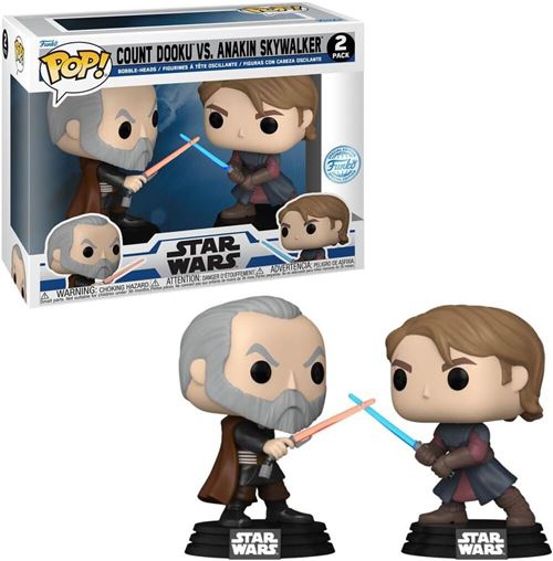 Figurine Funko Pop! N° – Star Wars : Guerre Des Clones – Twin Pack Anakin Et Doo