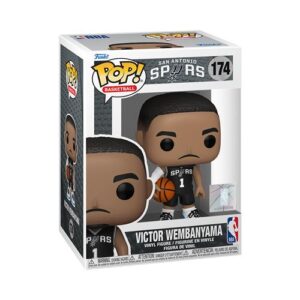 Funko Pop Victor Wembanyama associé aux Spurs et à la NBA