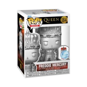 Funko Pop Freddie Mercury King with pin, figurine de collection musicale avec son pin