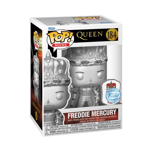 Figurine Funko Pop Rocks Freddie Mercury King with pin