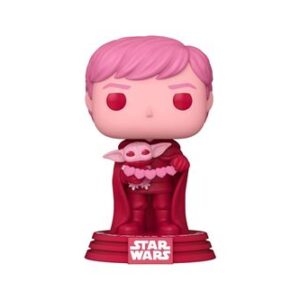 Funko Pop Luke Skywalker avec Grogu, figurine Star Wars sur thème Valentine