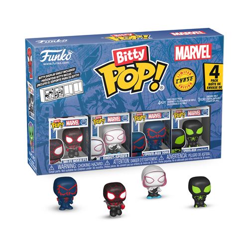 Pack 4 Figurines Funko Bitty Pop Spider-Man Miles Morales
