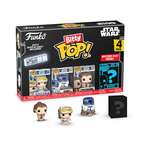 Pack 4 Figurines Funko Bitty Pop Star Wars S2 Luke